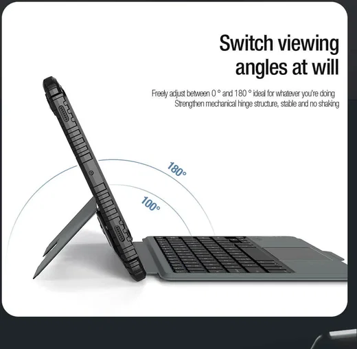 Nillkin Bumper Samsung Tab S10 Plus/S9 (FE)+ Toetsenbord Hoes met Slider Zwart afbeelding 9