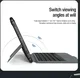 Nillkin Bumper Samsung Tab S10 Plus/S9 (FE)+ Toetsenbord Hoes met Slider Zwart afbeelding 9