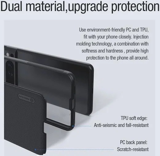 Nillkin Frosted Shield Google Pixel 8 Pro MagSafe Back Cover Zwart afbeelding 5