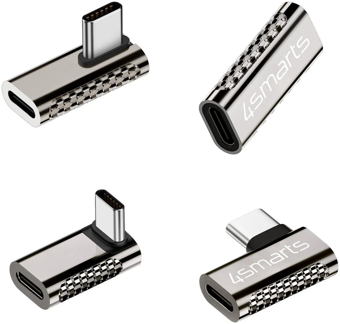4smarts 100W USB-C naar USB-C Adapter 5A met Haakse Hoek (4-Pack) afbeelding 1