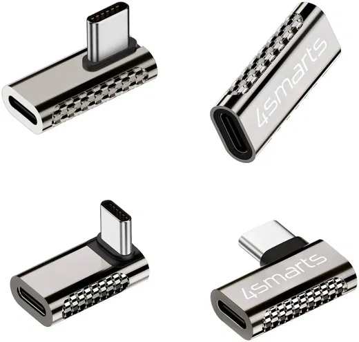 4smarts 100W USB-C naar USB-C Adapter 5A met Haakse Hoek (4-Pack) afbeelding 1