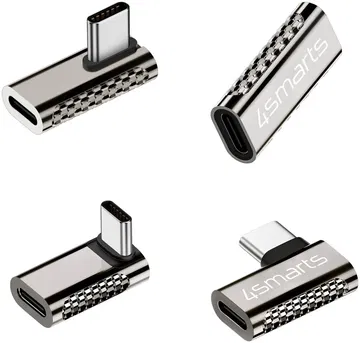 4smarts 100W USB-C naar USB-C Adapter 5A met Haakse Hoek (4-Pack)