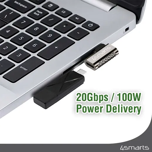 4smarts 100W USB-C naar USB-C Adapter 5A met Haakse Hoek (4-Pack) afbeelding 2