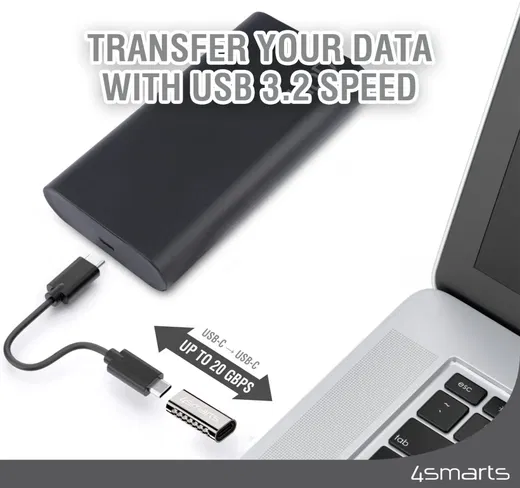 4smarts 100W USB-C naar USB-C Adapter 5A met Haakse Hoek (4-Pack) afbeelding 3