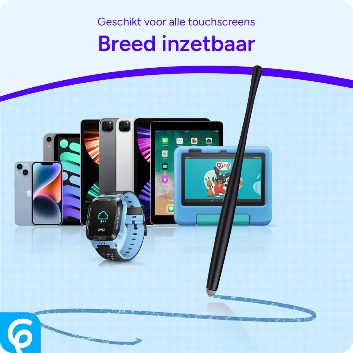 SBG Universele Capacitieve Stylus Pen Dun voor Touchscreen Zwart afbeelding 3