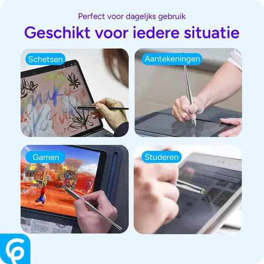 SBG Universele Capacitieve Stylus Pen Dun voor Touchscreen Zilver afbeelding 2