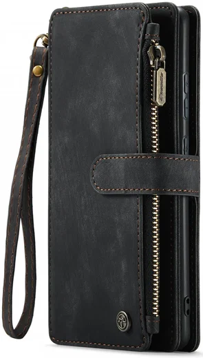 CaseMe C30 Samsung Galaxy S24 Hoesje Pasjeshouder Book Case Zwart afbeelding 14