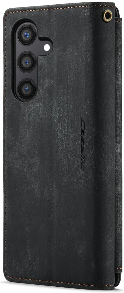 CaseMe C30 Samsung Galaxy S24 Hoesje Pasjeshouder Book Case Zwart afbeelding 15