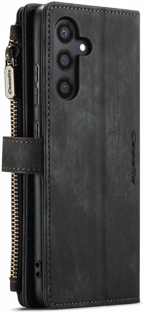 CaseMe C30 Samsung Galaxy S24 Hoesje Pasjeshouder Book Case Zwart afbeelding 16