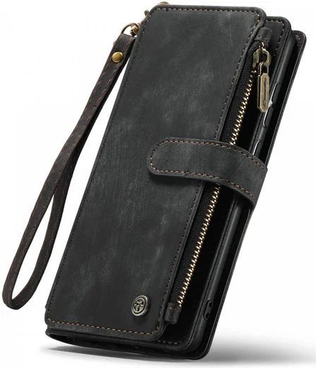 CaseMe C30 Samsung Galaxy S24 Hoesje Pasjeshouder Book Case Zwart afbeelding 19