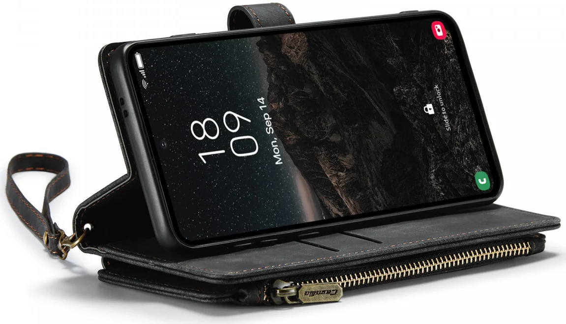 CaseMe C30 Samsung Galaxy S24 Hoesje Pasjeshouder Book Case Zwart afbeelding 21