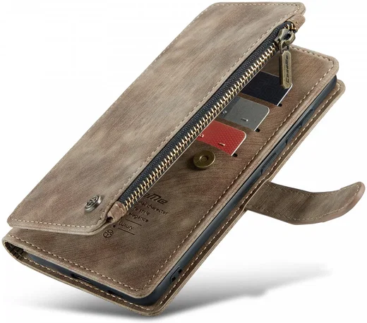 CaseMe C30 Samsung Galaxy S24 Hoesje Pasjeshouder Book Case Bruin afbeelding 12