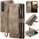 CaseMe C30 Samsung Galaxy S24 Hoesje Pasjeshouder Book Case Bruin afbeelding 13
