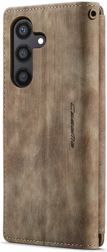 CaseMe C30 Samsung Galaxy S24 Hoesje Pasjeshouder Book Case Bruin afbeelding 16