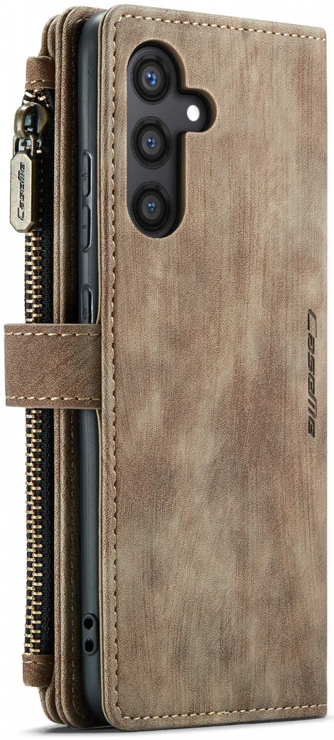 CaseMe C30 Samsung Galaxy S24 Hoesje Pasjeshouder Book Case Bruin afbeelding 17