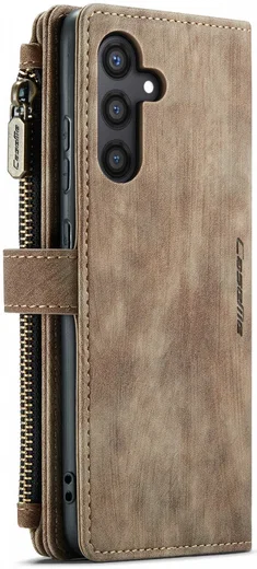 CaseMe C30 Samsung Galaxy S24 Hoesje Pasjeshouder Book Case Bruin afbeelding 17