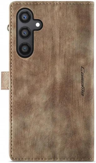 CaseMe C30 Samsung Galaxy S24 Hoesje Pasjeshouder Book Case Bruin afbeelding 19