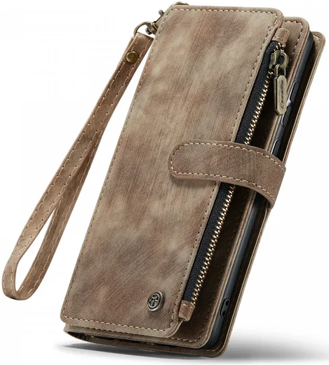 CaseMe C30 Samsung Galaxy S24 Hoesje Pasjeshouder Book Case Bruin afbeelding 20