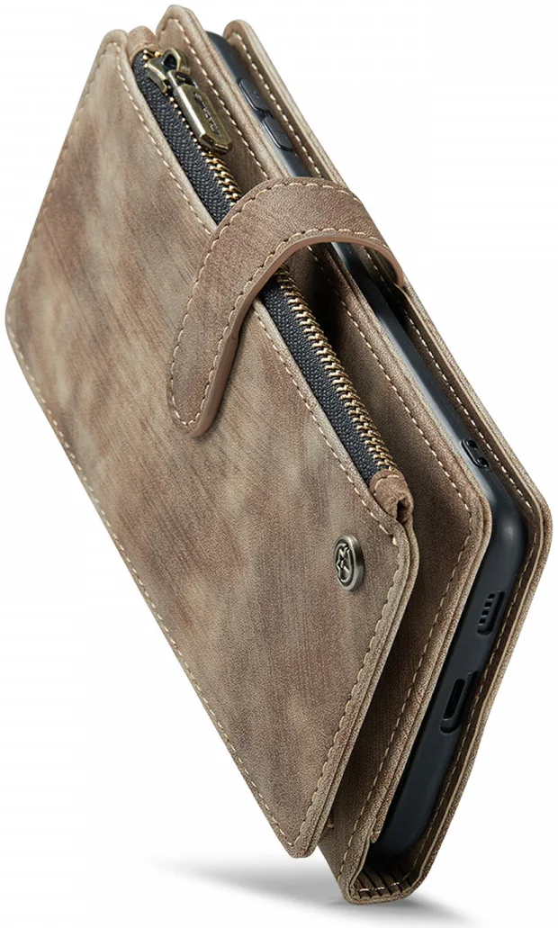 CaseMe C30 Samsung Galaxy S24 Hoesje Pasjeshouder Book Case Bruin afbeelding 22