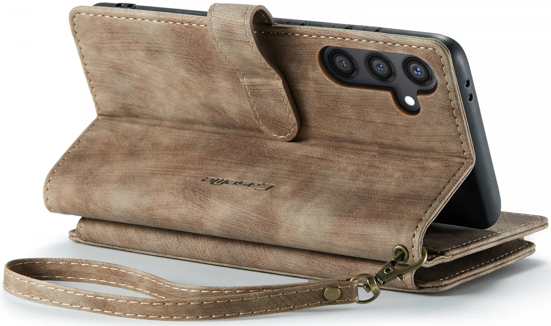 CaseMe C30 Samsung Galaxy S24 Hoesje Pasjeshouder Book Case Bruin afbeelding 23