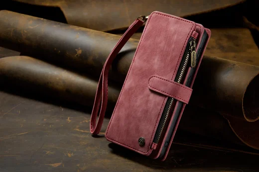 CaseMe C30 Samsung Galaxy S24 Hoesje Pasjeshouder Book Case Rood afbeelding 14