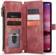 CaseMe C30 Samsung Galaxy S24 Hoesje Pasjeshouder Book Case Rood afbeelding 1