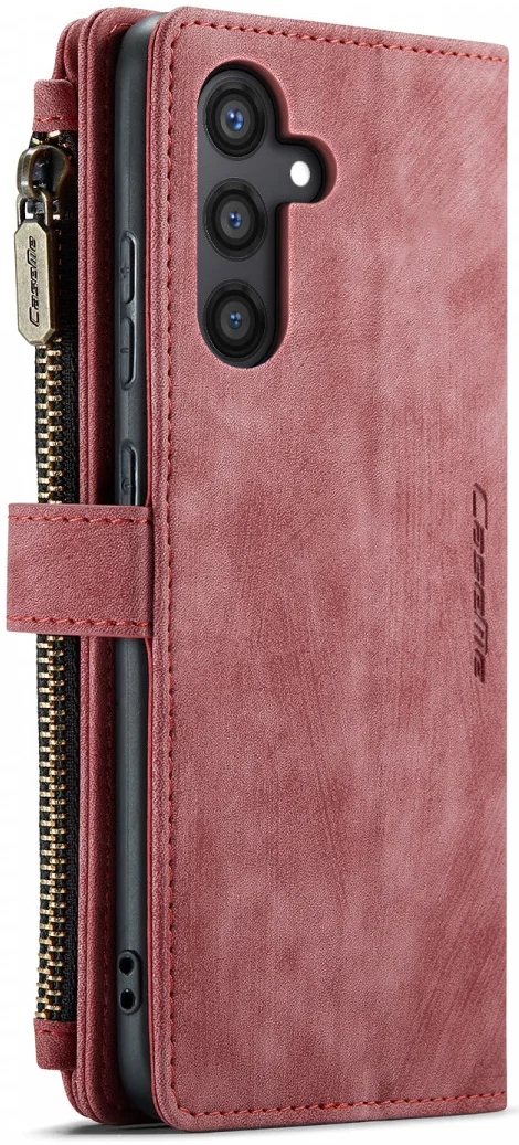 CaseMe C30 Samsung Galaxy S24 Hoesje Pasjeshouder Book Case Rood afbeelding 18