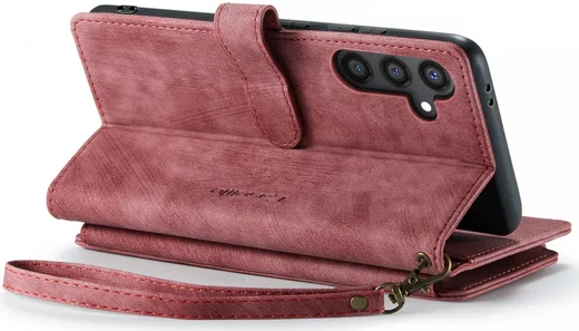 CaseMe C30 Samsung Galaxy S24 Hoesje Pasjeshouder Book Case Rood afbeelding 20