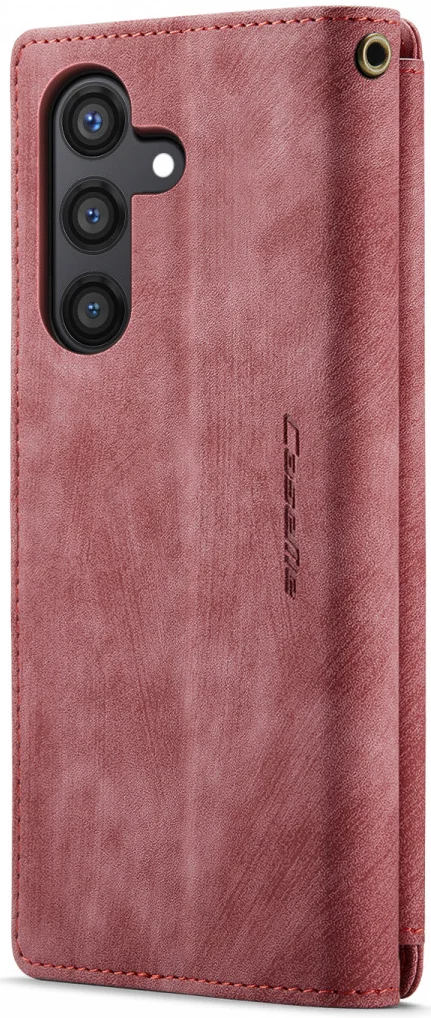 CaseMe C30 Samsung Galaxy S24 Hoesje Pasjeshouder Book Case Rood afbeelding 8