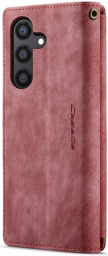 CaseMe C30 Samsung Galaxy S24 Hoesje Pasjeshouder Book Case Rood afbeelding 8