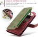 CaseMe C30 Samsung Galaxy S24 Hoesje Pasjeshouder Book Case Rood afbeelding 10