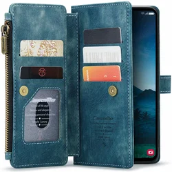 CaseMe C30 Samsung Galaxy S24 Hoesje Pasjeshouder Book Case Blauw afbeelding