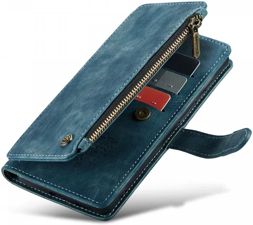 CaseMe C30 Samsung Galaxy S24 Hoesje Pasjeshouder Book Case Blauw afbeelding 12
