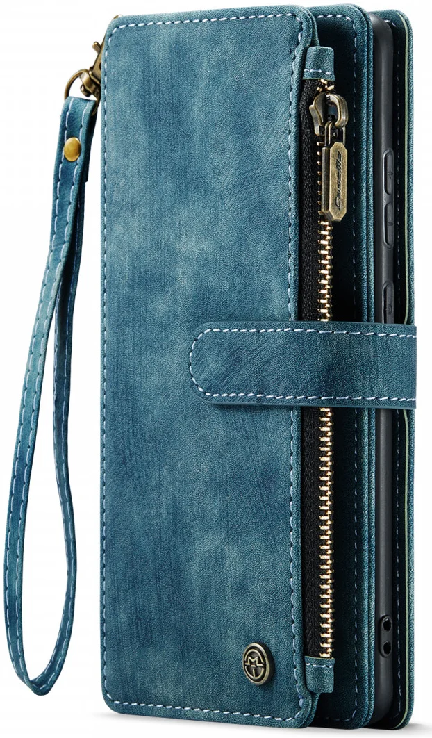 CaseMe C30 Samsung Galaxy S24 Hoesje Pasjeshouder Book Case Blauw afbeelding 15