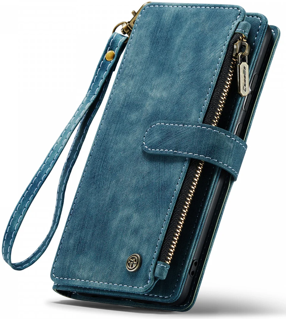 CaseMe C30 Samsung Galaxy S24 Hoesje Pasjeshouder Book Case Blauw afbeelding 20