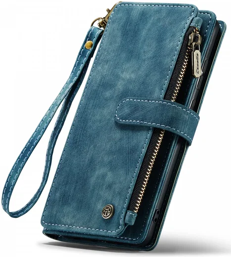 CaseMe C30 Samsung Galaxy S24 Hoesje Pasjeshouder Book Case Blauw afbeelding 20