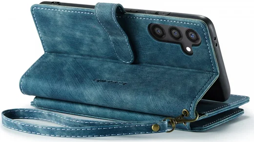CaseMe C30 Samsung Galaxy S24 Hoesje Pasjeshouder Book Case Blauw afbeelding 23