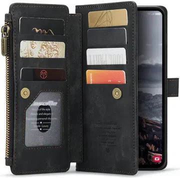 CaseMe C30 Samsung Galaxy S24 Plus Hoesje Pasjeshouder Book Case Zwart