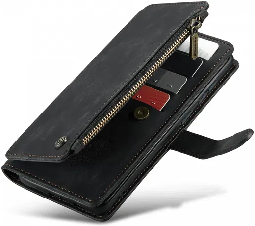 CaseMe C30 Samsung Galaxy S24 Plus Hoesje Pasjeshouder Book Case Zwart afbeelding 11