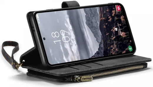 CaseMe C30 Samsung Galaxy S24 Plus Hoesje Pasjeshouder Book Case Zwart afbeelding 17