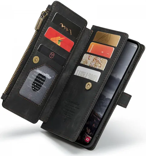 CaseMe C30 Samsung Galaxy S24 Plus Hoesje Pasjeshouder Book Case Zwart afbeelding 19