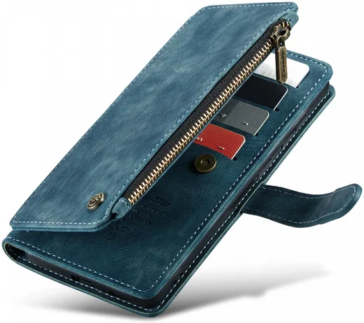 CaseMe C30 Samsung Galaxy S24 Plus Hoesje Pasjeshouder Book Case Blauw afbeelding 11