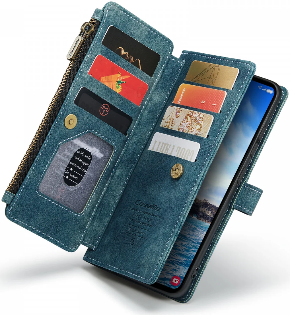 CaseMe C30 Samsung Galaxy S24 Plus Hoesje Pasjeshouder Book Case Blauw afbeelding 19