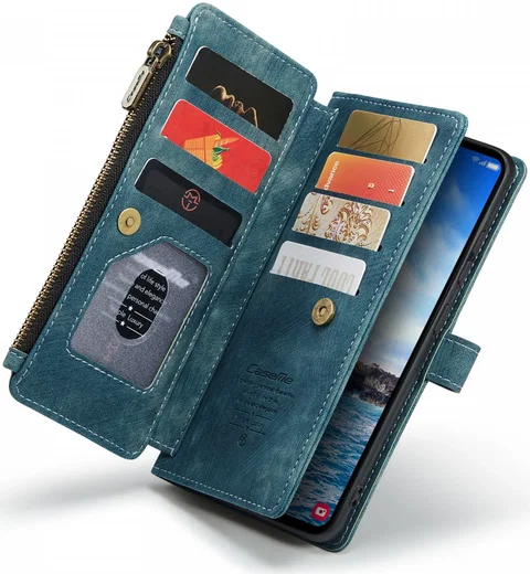 CaseMe C30 Samsung Galaxy S24 Plus Hoesje Pasjeshouder Book Case Blauw afbeelding 19