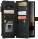 CaseMe C30 Samsung Galaxy S24 Ultra Hoesje Pasjeshouder Zwart