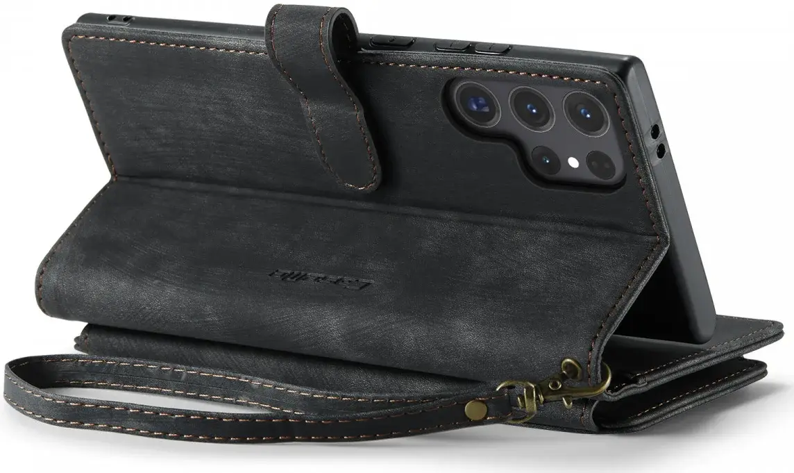 CaseMe C30 Samsung Galaxy S24 Ultra Hoesje Pasjeshouder Zwart afbeelding 18