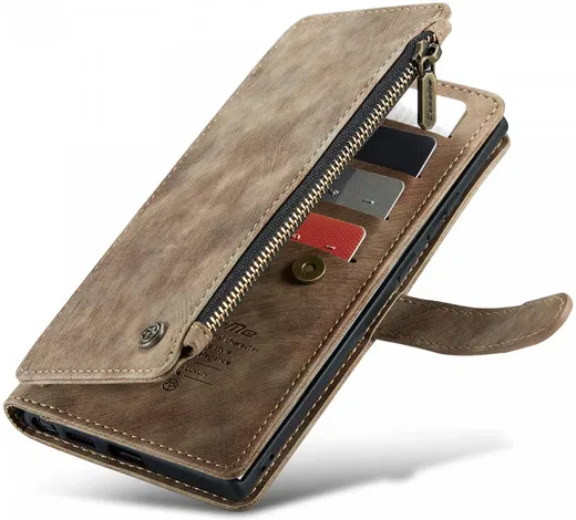 CaseMe C30 Samsung Galaxy S24 Ultra Hoesje Pasjeshouder Bruin afbeelding 11