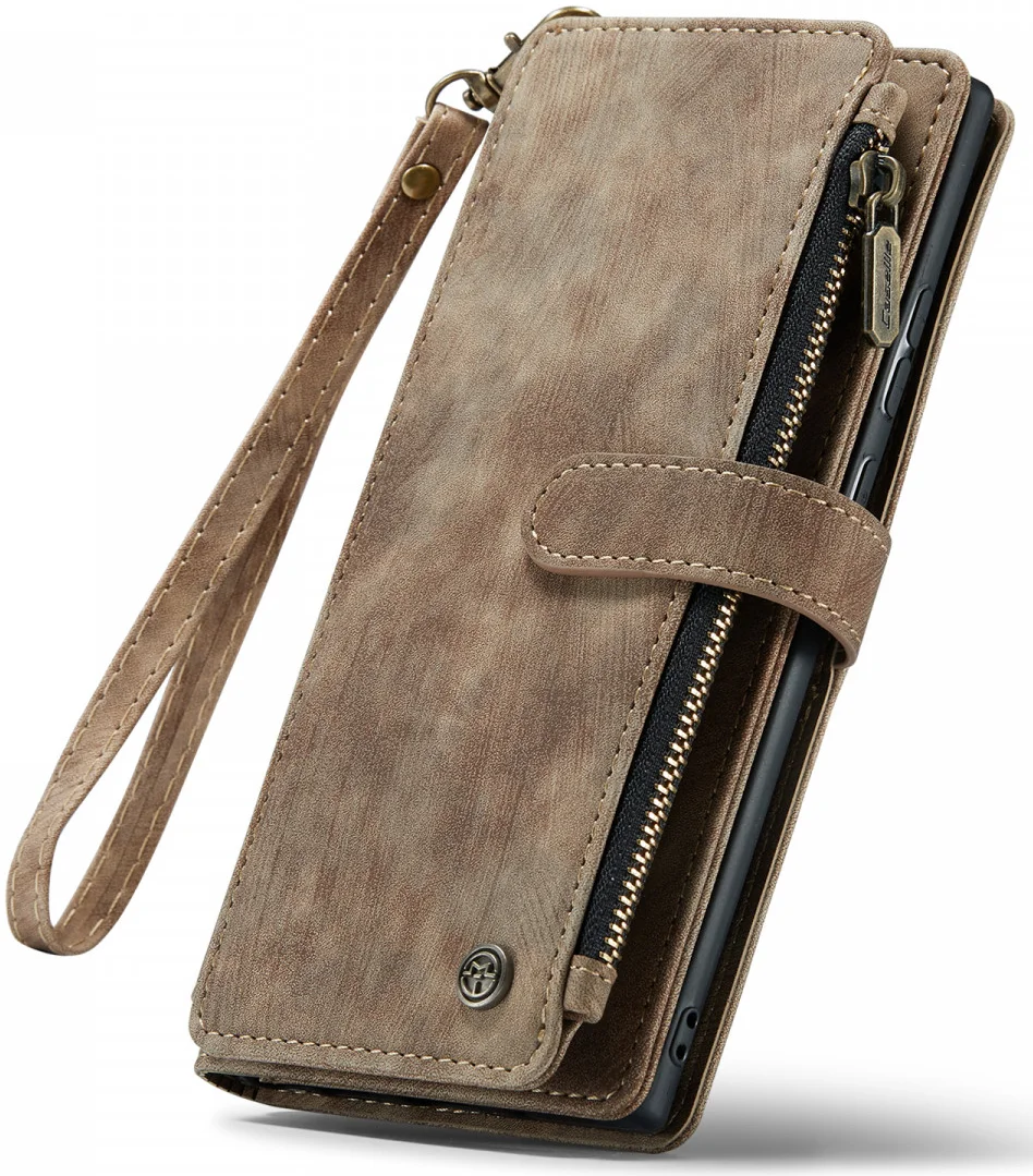 CaseMe C30 Samsung Galaxy S24 Ultra Hoesje Pasjeshouder Bruin afbeelding 13