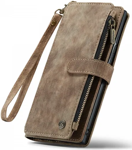 CaseMe C30 Samsung Galaxy S24 Ultra Hoesje Pasjeshouder Bruin afbeelding 13