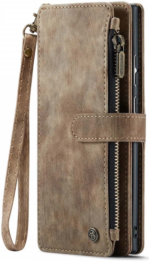 CaseMe C30 Samsung Galaxy S24 Ultra Hoesje Pasjeshouder Bruin afbeelding 15